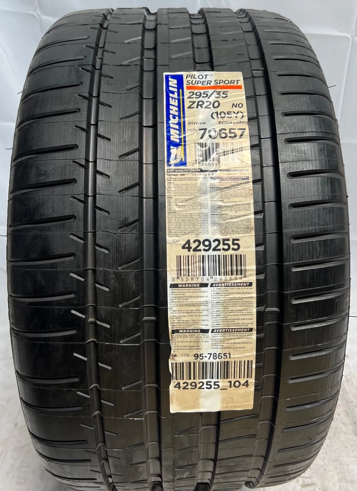 1 - NEW 295/35ZR20 XL (105Y) Michelin Pilot Super Sport (N0) Porsche OEM - 6062 Foto 2 de 4