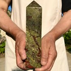 1750g Natural dragon blood stone Obelisk Crystal wand Point Reiki Healing — photo 5