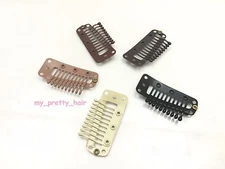 24 pcs LARGE WIGS CLIPS HAIR EXTENSION CLIPS SNAP-ON CLIPS 38mm USA