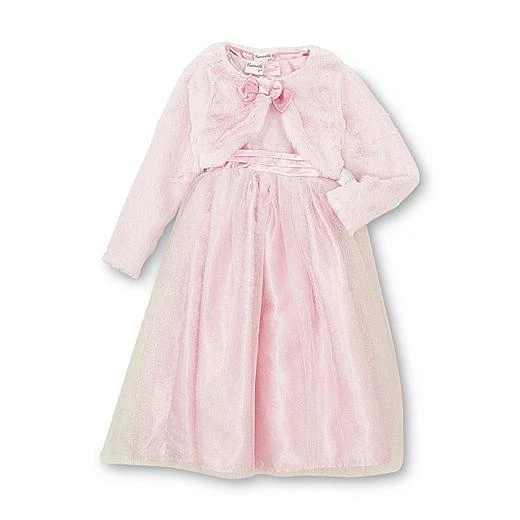 Kleid + Bolero USA 104-110 festlich Glitter rosa Mädchen Tüll TUTU Prinzessin - Bild 1 von 1