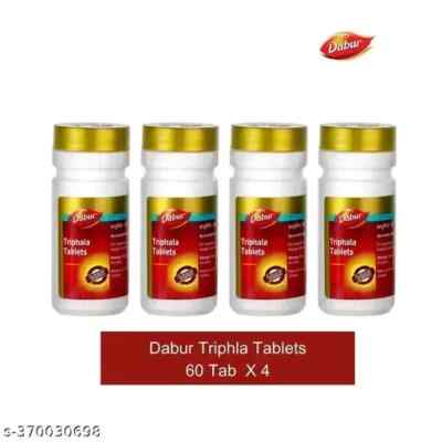 Dabur Triphala 60 Tablets (Pack of 4, Total 240 Tabs) | Constipation & Digestion
