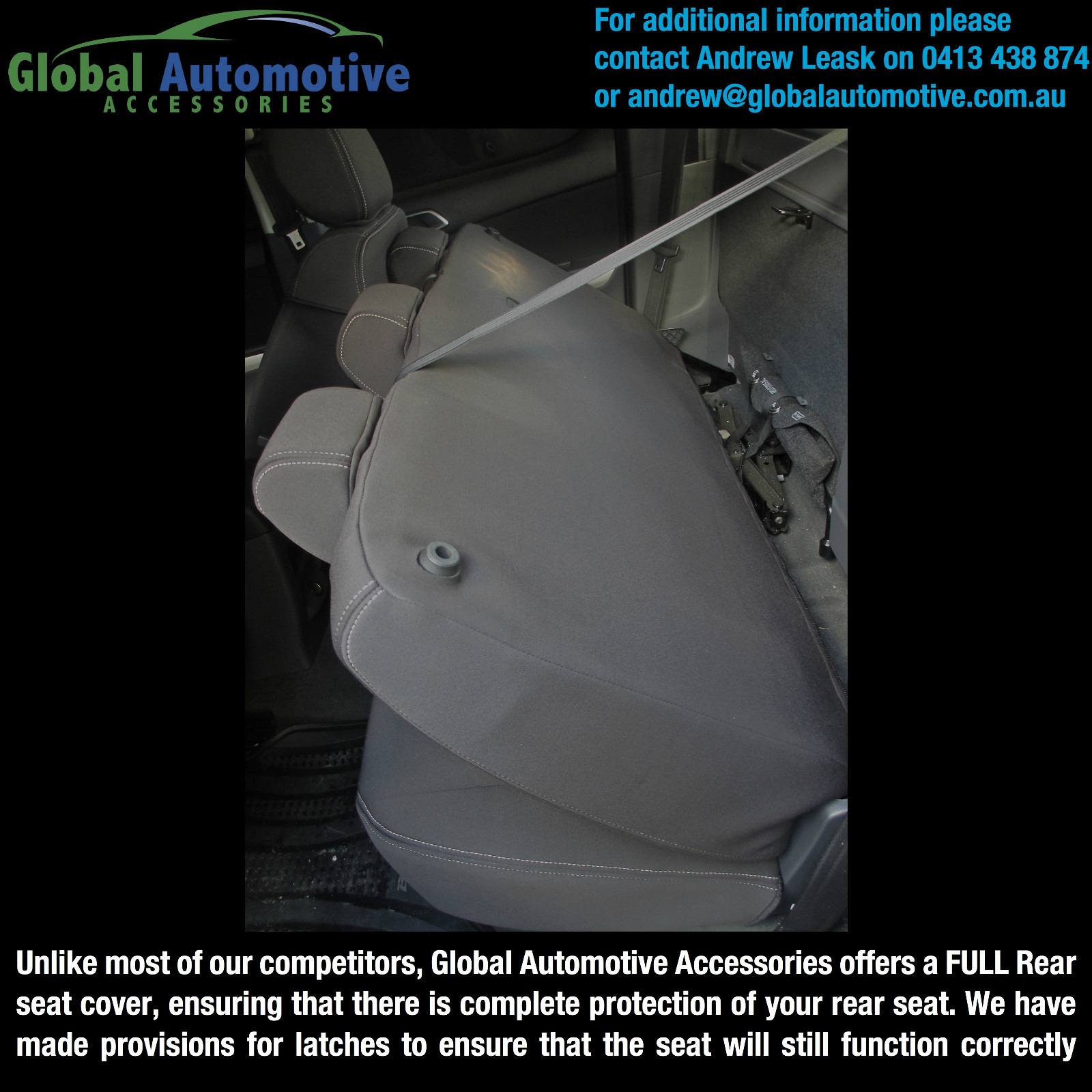 Fits Mazda BT50 Front and Rear Neoprene Car Seat Covers UP Model XT XTR