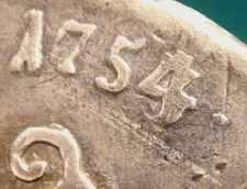 Kingdom Naples Carlo Di borbone Plate 1754 (4 On 3) Gig. 32 B Very Rare R 2