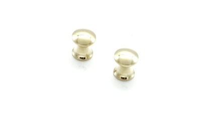 2 SMALL BRASS KNOB, SOLD IN PAIRS SOLID BRASS 3/8'' DIA. X 7/16 PROJECTION 