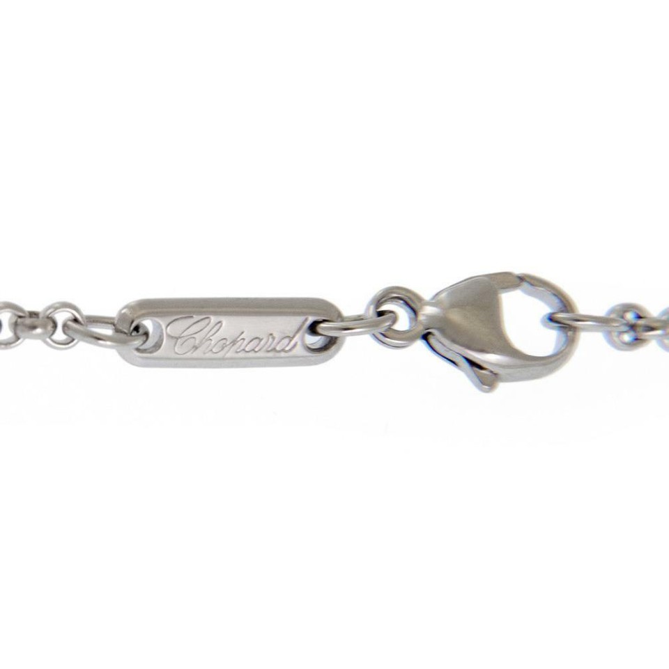 Chopard Happy Diamond 18k White Gold 3 Diamond Heart Pendant Chain | eBay