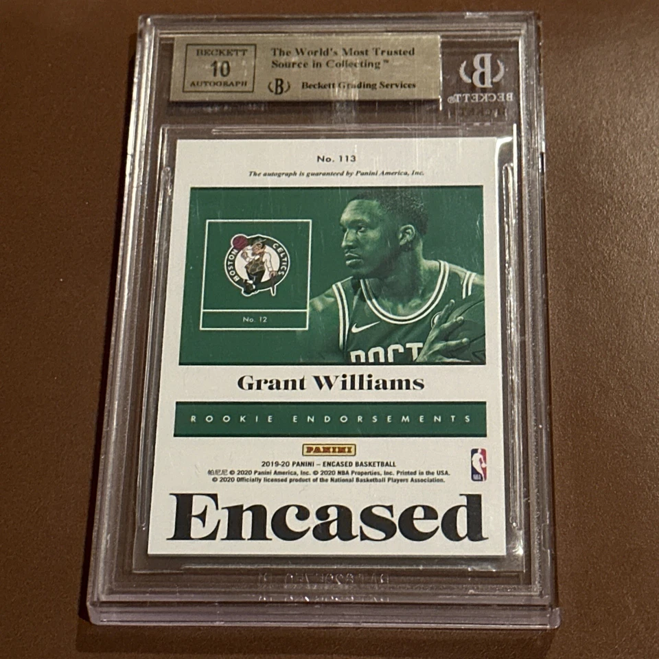 GRANT WILLIAMS 2019-20 Panini Encased RC Endorsements Red 16/25 BGS 9.5/10 AUTO - Image 3 of 3