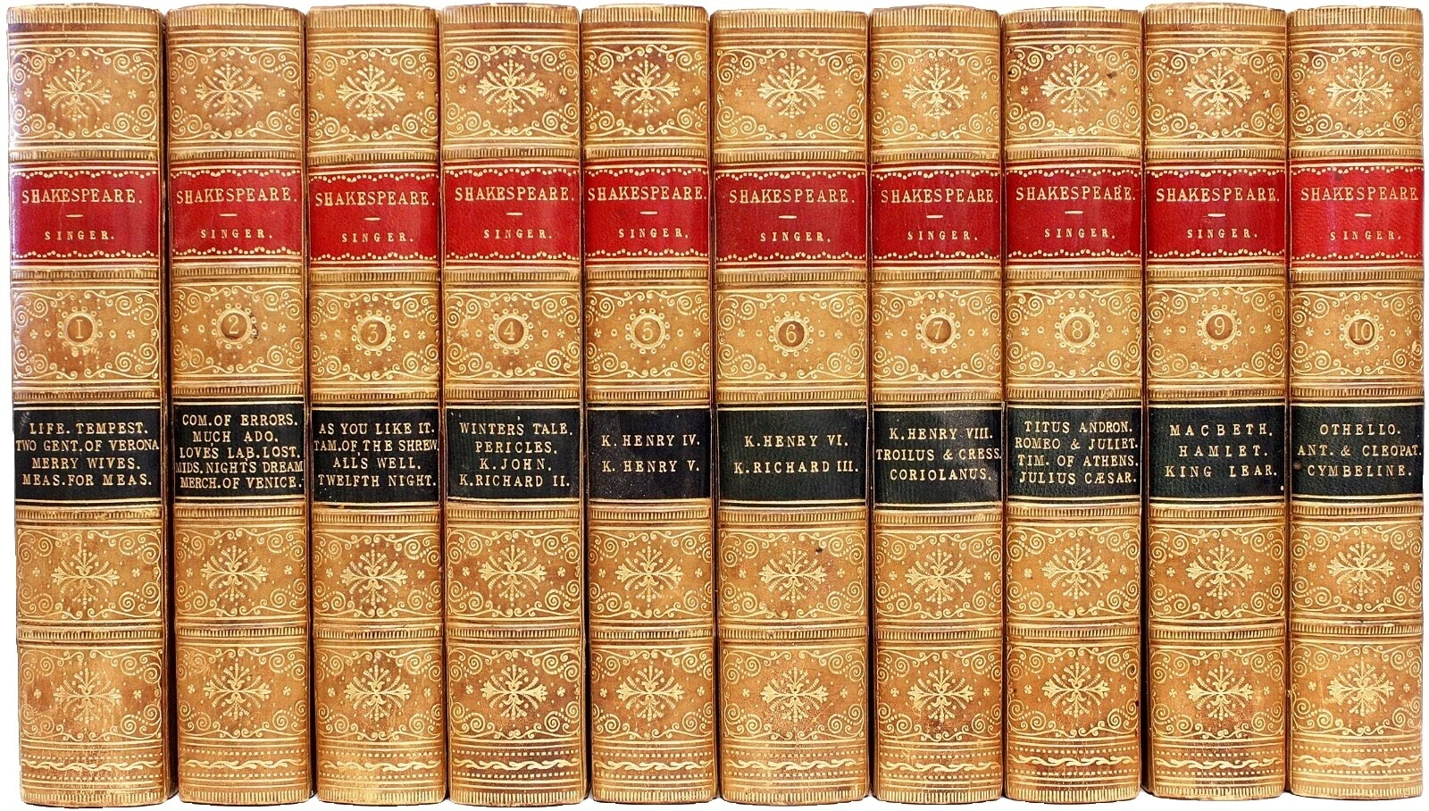 William Shakespeare Fine Binding 1850-1899 Antiquarian & Collectible Books