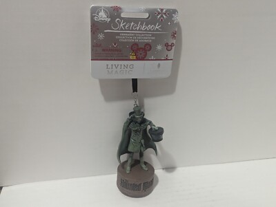 The Hatbox Ghost The Haunted Mansion Light Up Disney Sketchbook Ornament NWT