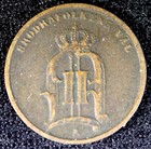 SWEDEN Oscar II (1872-1907) Bronze 1876 1 ORE F/VF SCARCE KM# 734 (23 157) — photo 3