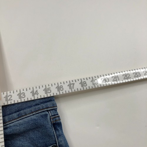 Pantalones de mezclilla Askk NY rectos 27 (se adapta a 31W 30L) tiro medio azules como nuevos 169 - Imagen 8 de 12