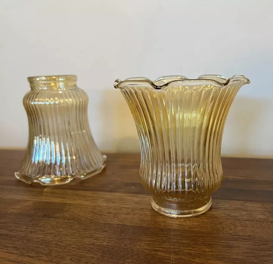 Iridescent glass lamp shade deals