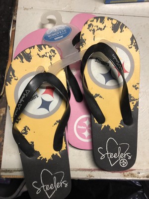 steelers flip flops womens