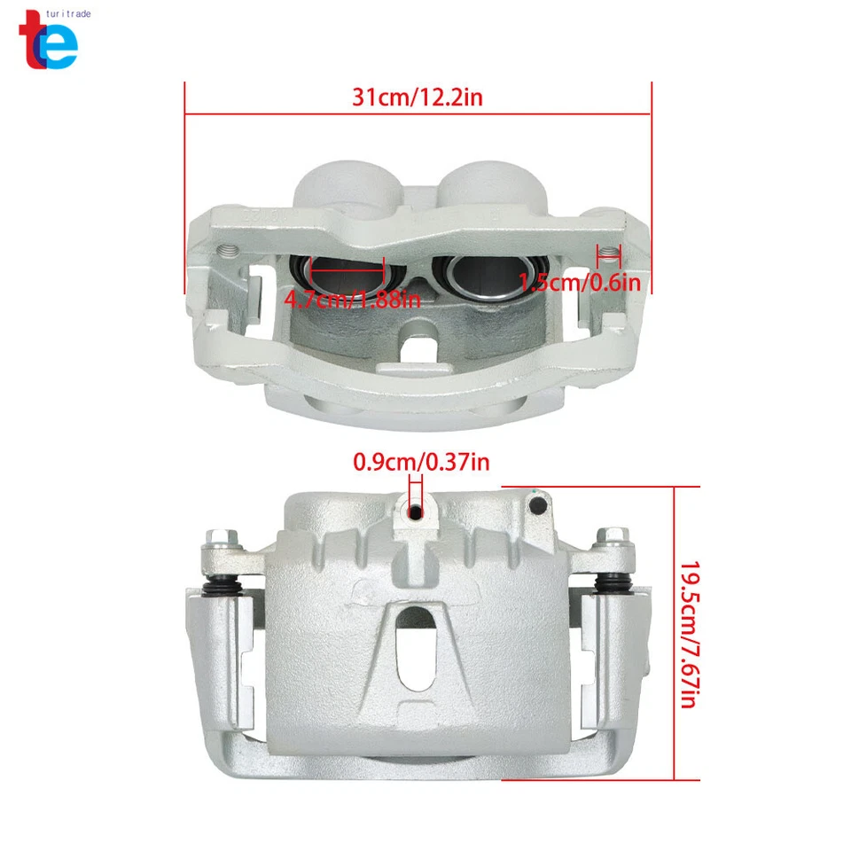 For 2003-2020 Chevrolet Express 3500 2× Front Brake Caliper w/Bracket 18044326 - Image 2 of 4