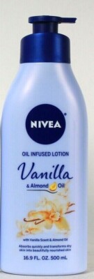 1 Bottles Nivea 16.9 Oz Vanilla & Almond Oil Infused Quick Absorbing Lotion