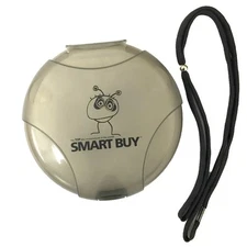 Smartbuy 12 Disc CD DVD Storage Organizer Grey Plastic Holder Case w/Black Strap