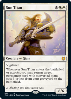 Sun Titan Zendikar Rising Commander NM White Mythic Rare