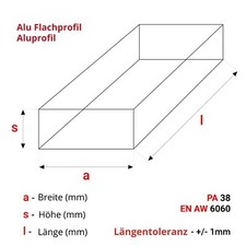 Aluminium Flachstange 100x20mm Länge wählbar Alu Flachmaterial Flach