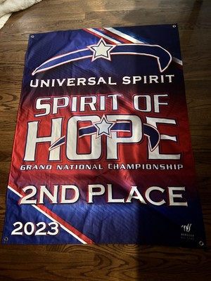 Varsity Competition Cheer Banner Spirit Of Hope Championship 2nd Place