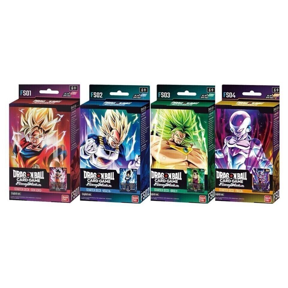 DRAGON BALL SUPER TCG Box FUSION WORLD 4X Starter Deck FB01 02 03 04 BANDAI