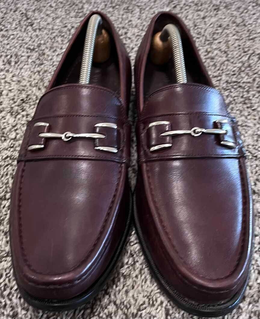 Men's COLE HAAN Horsebit Loafers Moc Toe Brown Shoes Silver Horsebit