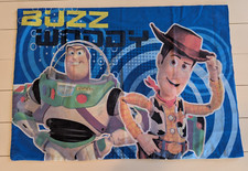 Vintage Disney Pixar Toy Story Pillowcase Double Sided Buzz, Woody, Rex, Hamm
