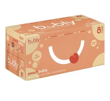 Bubly Peach Sparkling Water Beverage, 8 pk Fast Shipping !!!
