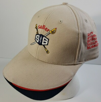 Vintage Chemical Worker Safety Hat Saber Swords Adjustable Cap