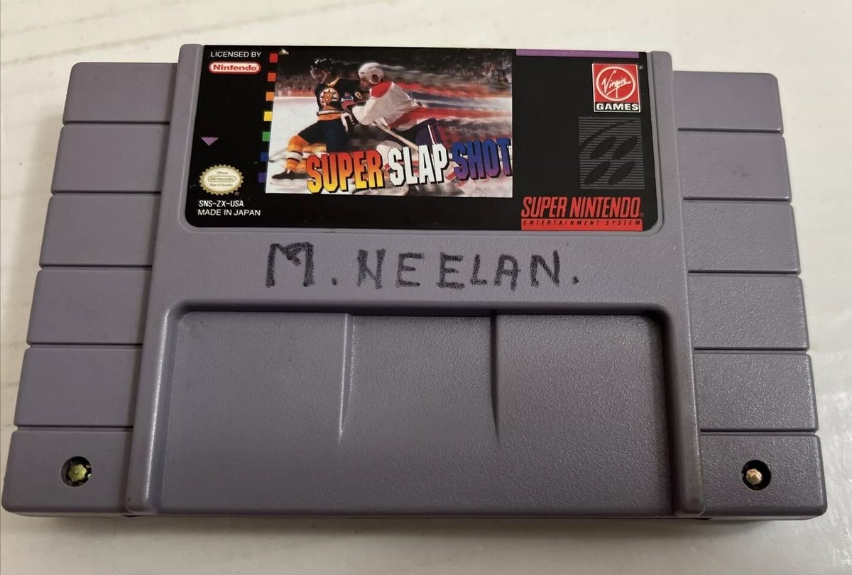 Super Slap Shot Super Nintendo SNES, Cleaned, Tested, Authentic