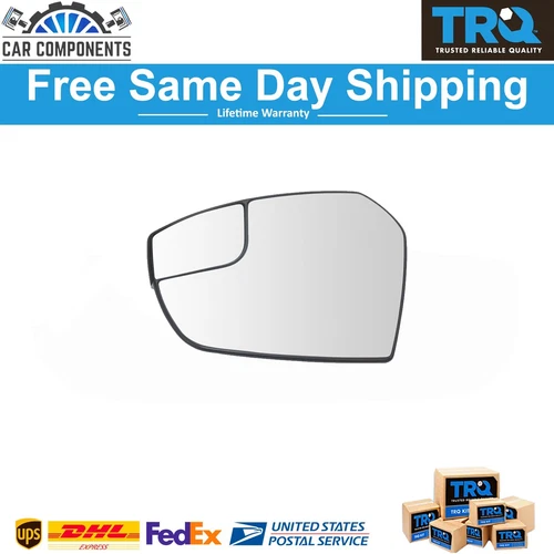 TRQ New Mirror Fits Glass Flat Driver Side For 2017-2018 Ford Escape