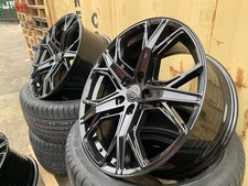 4X19” BRAND NEW AUDI RS3/S3/A3 XT4 ROTORS STYLE GLOSS BLACK ++BRAND NEW TYRES