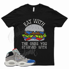 Black EAT T Shirt for Question Mid Draft Night Solid Grey Vector Blue