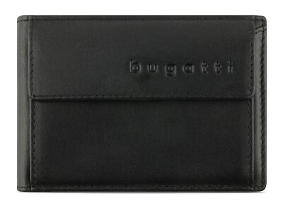 bugatti Super Slim Mini Wallet Geldbörse Black schwarz Neu