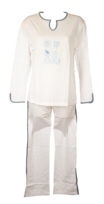 Damen Pyjama SPINNE Langarm Hose lang Sommer reine Baumwolle Artikel N75