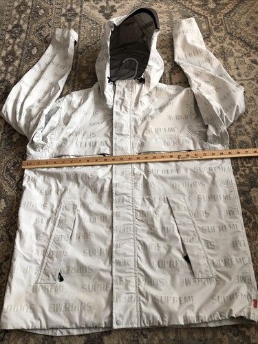 Supreme 3m reflective jacket White Jacket XL Zip Up Hooded Waterproof Taped Seam - Picture 16 of 19