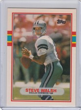 PG: 1989 Topps Traded Football Card #75T Steve Walsh Rookie Dallas Cowboys - Mt. rookie card picture
