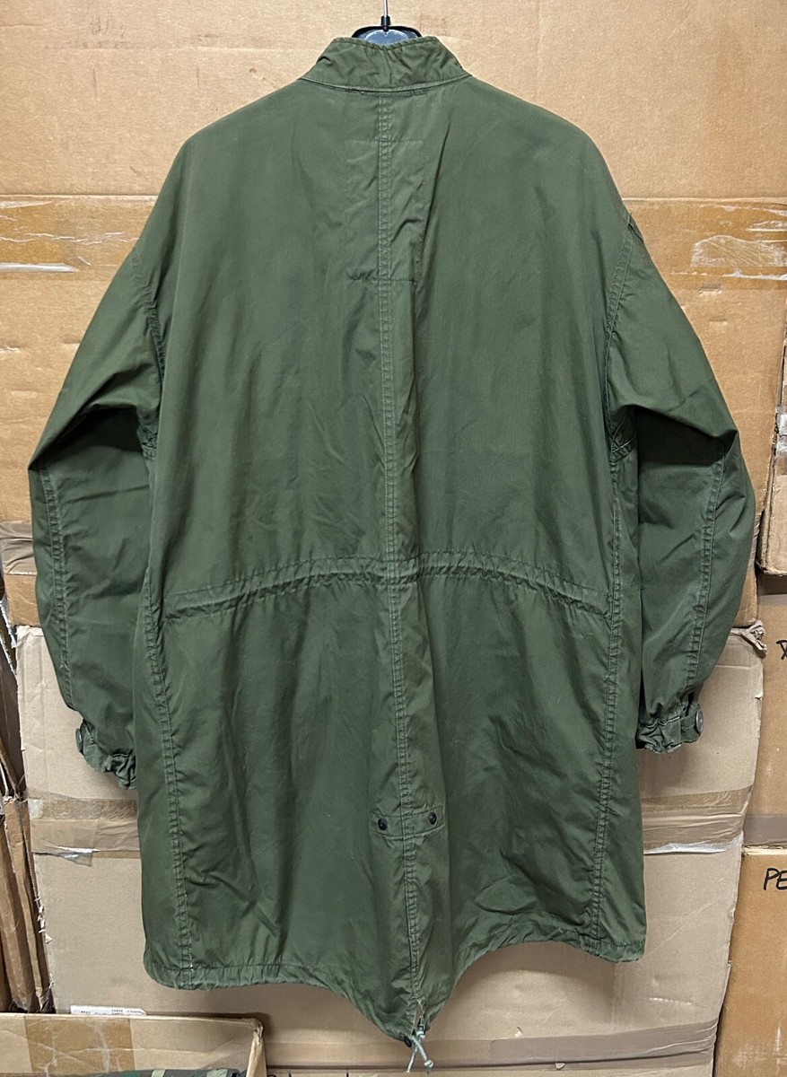 GENUINE US ARMY M-1965 M65 FISHTAIL PARKA MANS EMBROIDERED EX COND