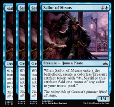 X4 Sailor of Means -NM- Rivals of Ixalan Bue Common
