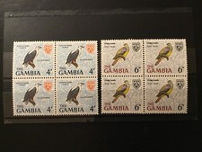 ICOLLECTZONE GAMBIA 220-221 VF NH Blocks Birds