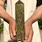 1750g Natural dragon blood stone Obelisk Crystal wand Point Reiki Healing — photo 9