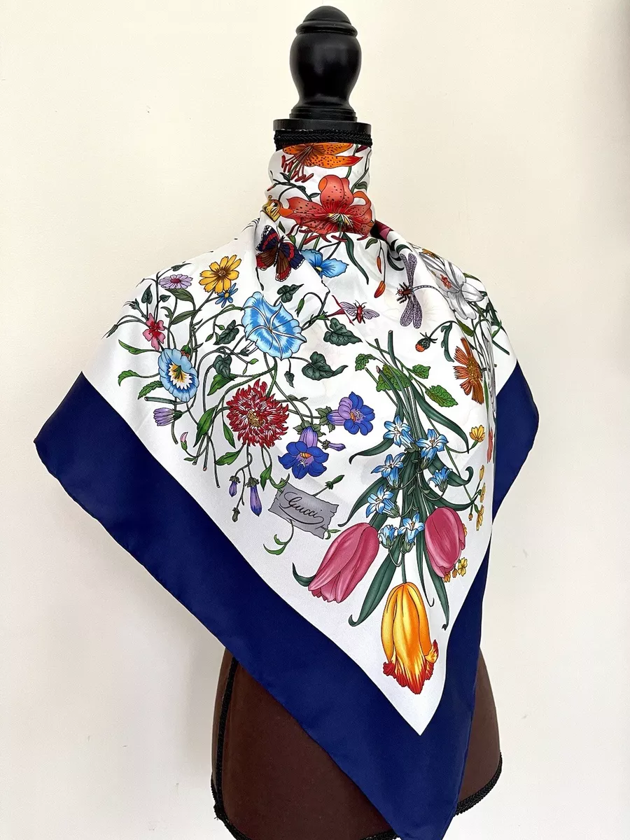 Authentic gucci silk best sale scarf