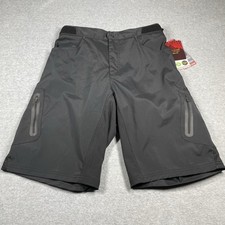 Zoic Cycling Shorts Mens XL Black 12 In Ether Collection Essential Liner Solid