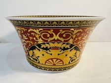 Rosenthal Versace Ikarus Medusa Red Round Vegetable Salad Bowl 8  Perfect 