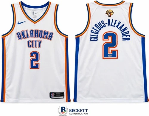 Shai Gilgeous Alexander Signed 2025 NBA Finals Jersey Thunder Beckett BAS COA