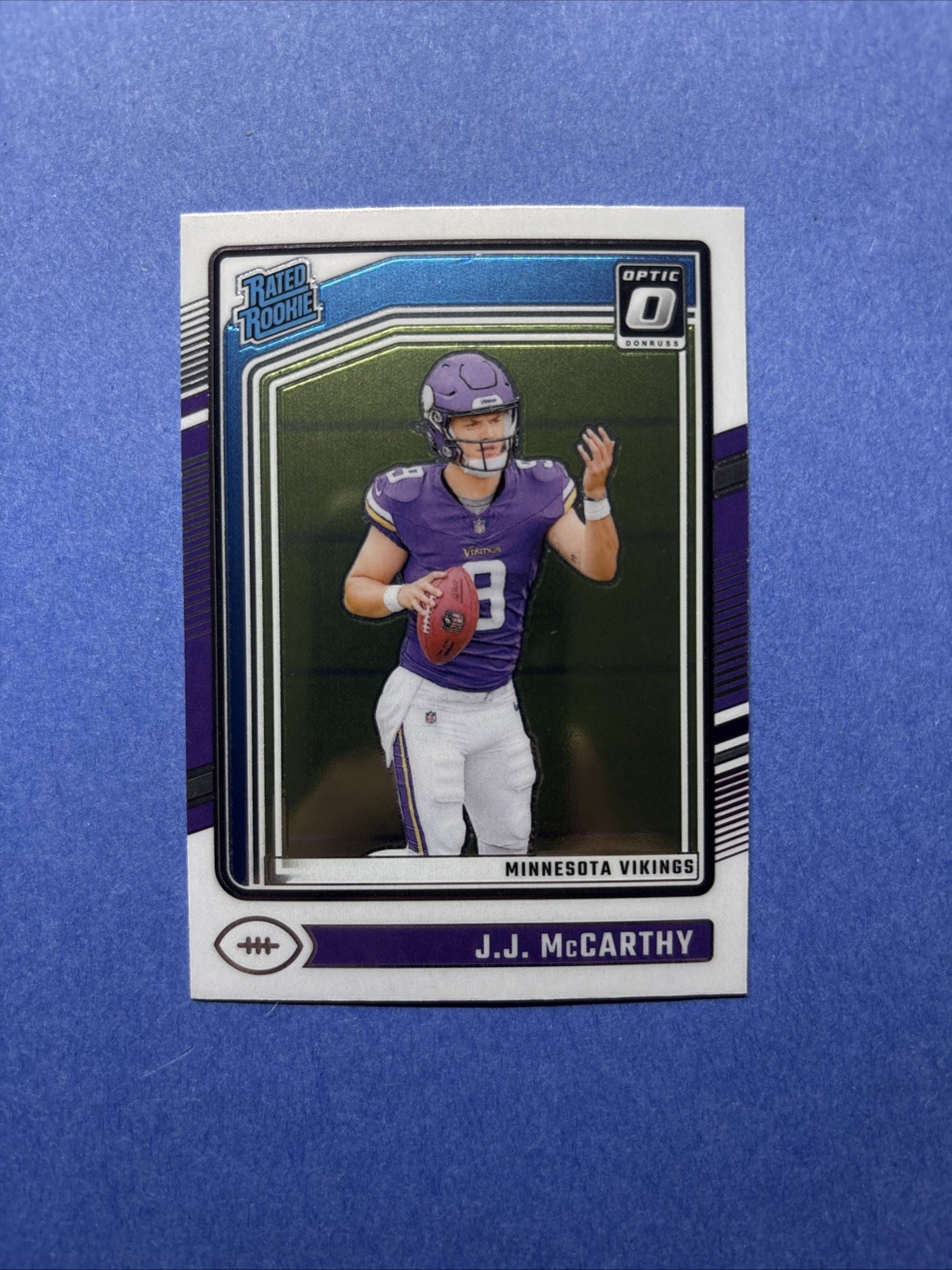 JJ Mccarthy 2024 Panini Donruss Optic - Rated Rookie  #235 Minnesota Vikings