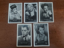 HOLLYWOOD FOTOGRAFIE ARTISTI DEL CINEMA VAV LOTTO 5 FIGURINE (6723)