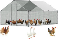 Pollaio in Metallo Recinto Pollaio Con Copertura Dimensioni Telo 1,91 X 3,43 M T