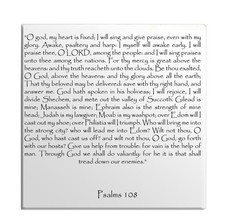 Fridge Magnet Psalms Chapter 108 English TEHILLIM Old Testament Holy Bible Torah
