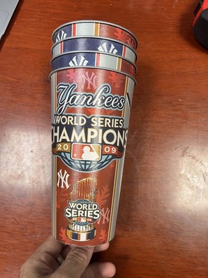 New York Yankees MLB 2009 World Series Champions Cup PACK OF 4 NEW FREE SHIPPING