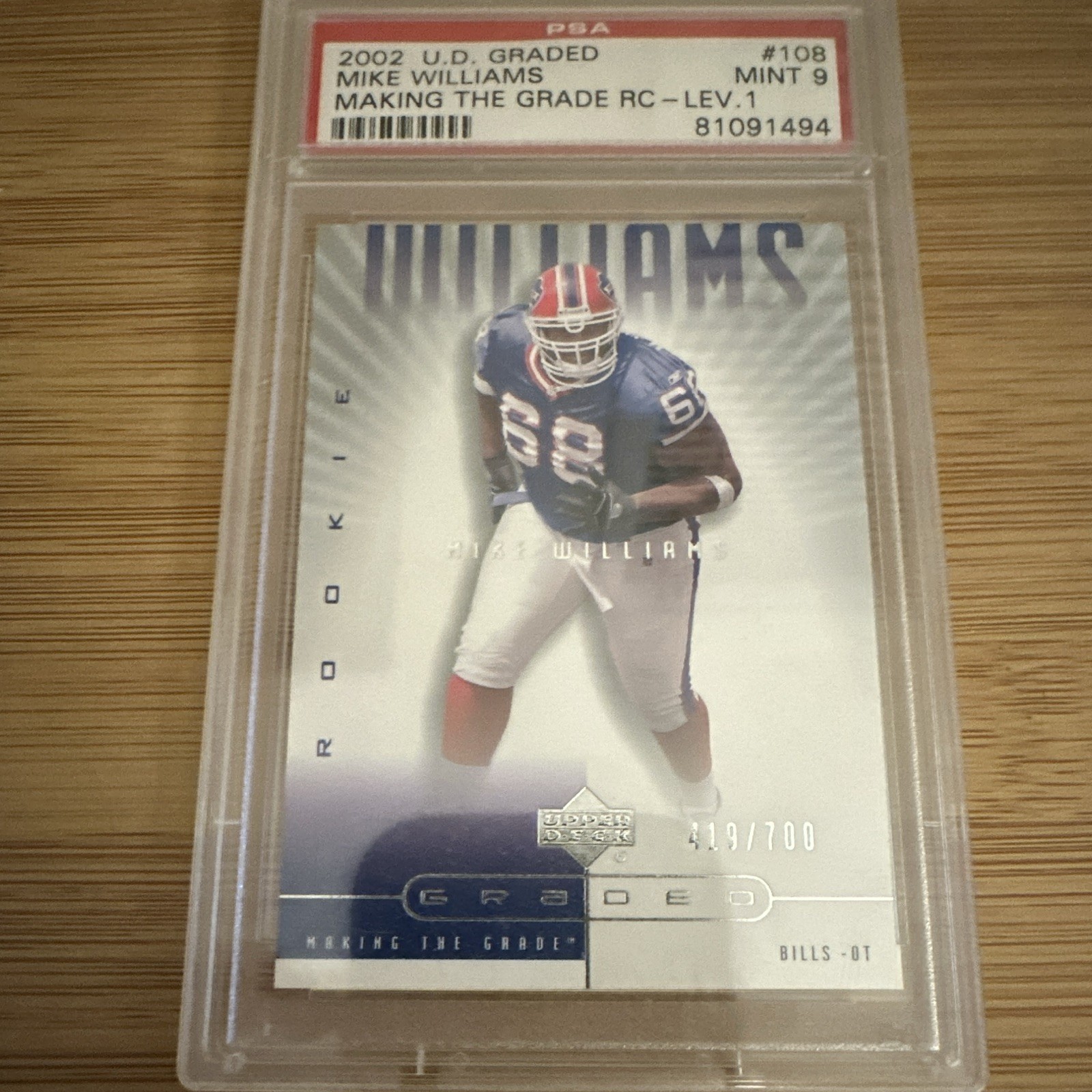 Mike Williams Upper Deck Graded #108 Base