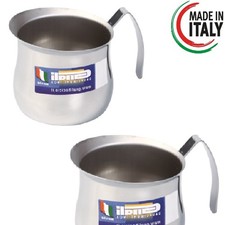 Coppia Lattiera Bombata in Acciaio Inox 18/10 9+12 Tazze Lavabili in Lavastovigl